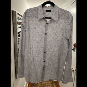 Men’s black and white theory button down size large